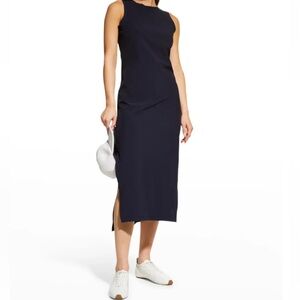 The North Face Commuter Side Slit Slim Fit Black Sporty Midi Dress Size M NWT